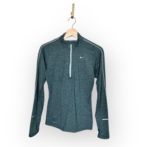 Nike Tops - Nike Element DriFit Running Womens Small 3/4 zip up Pullover in Teal